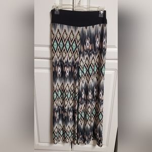 Jm collection icy multi colored wide legged pant